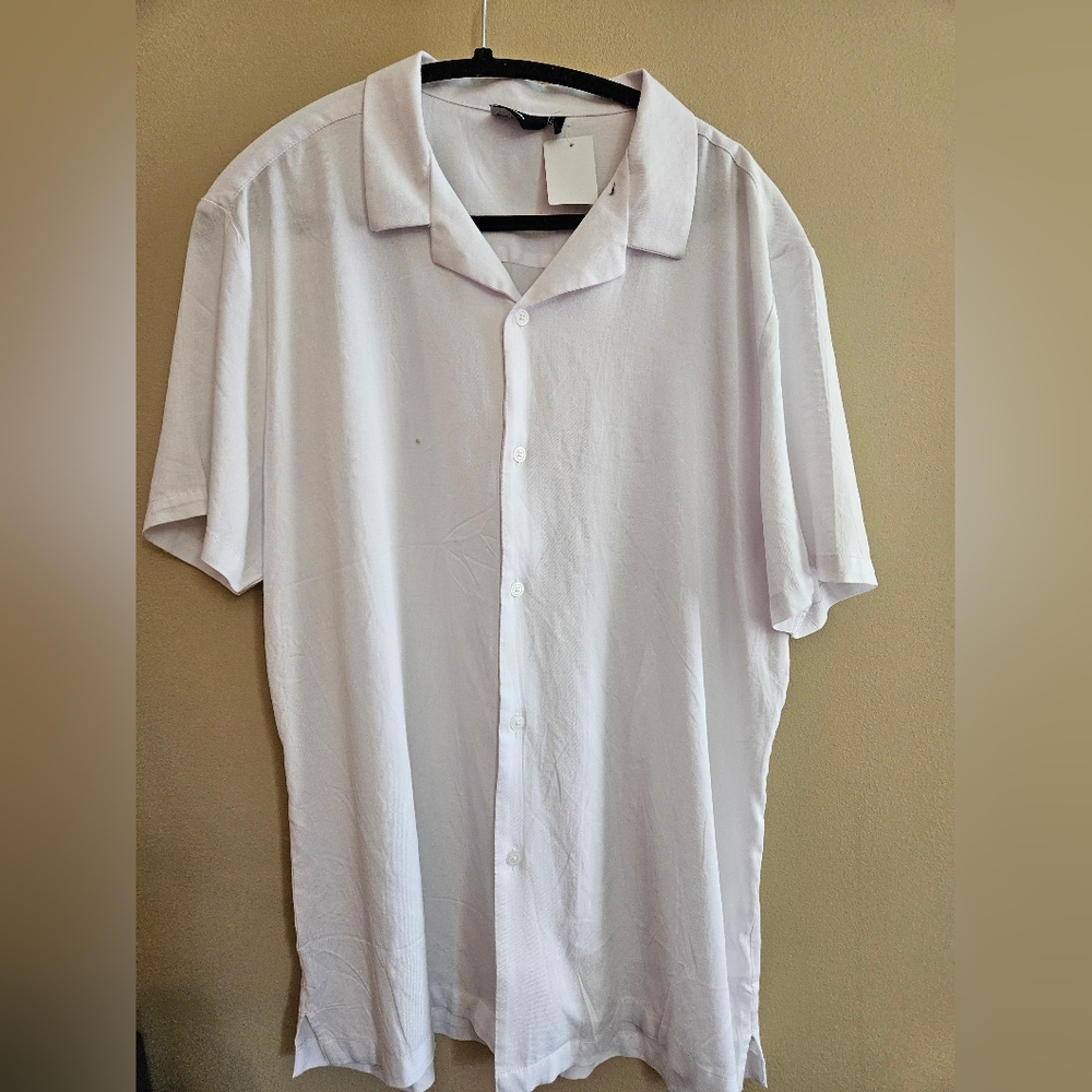 Asos, button down shirt, ladies, 2xl, white